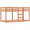 Łóżko piętrowe z zasłonkami, biało-czarne, 90x190 cm, sosnowe