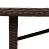 Stół ogrodowy ze szklanym blatem, brąz, 240x90x75cm, polirattan