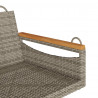 Ławka bujana, szara, 63x62x40 cm, polirattan
