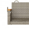 Ławka bujana, szara, 63x62x40 cm, polirattan