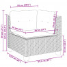 8-cz. zestaw mebli ogrodowych z poduszkami, szary, polirattan