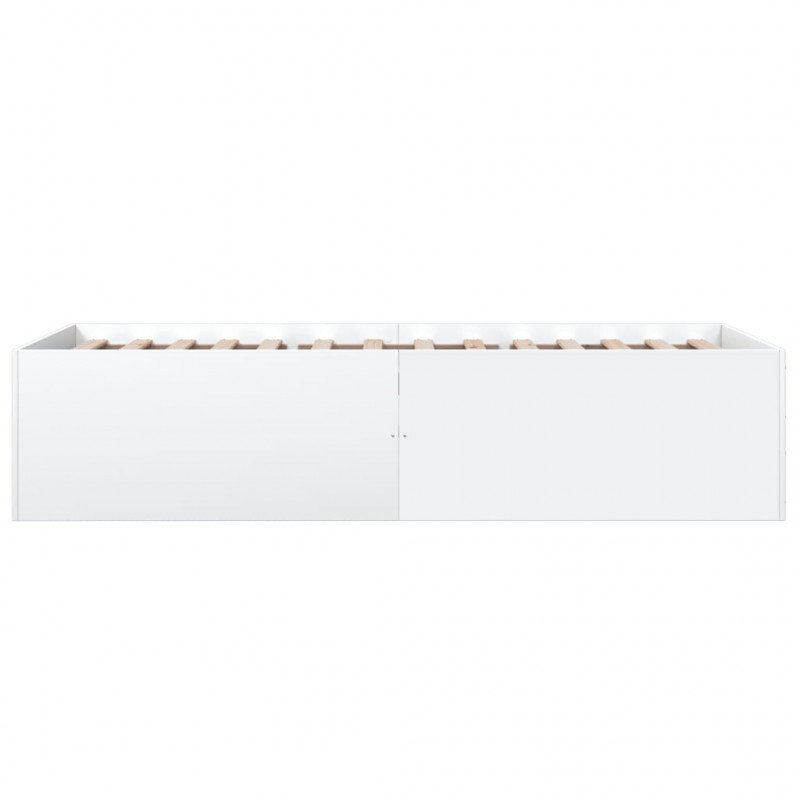 Rama łóżka, biała, 100x200 cm, materiał drewnopochodny