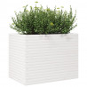 Donica ogrodowa, biała, 90x60x68,5 cm, lite drewno sosnowe