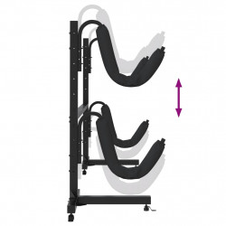 Stojak na 2 kajaki, 250x57x127,5 cm, stal