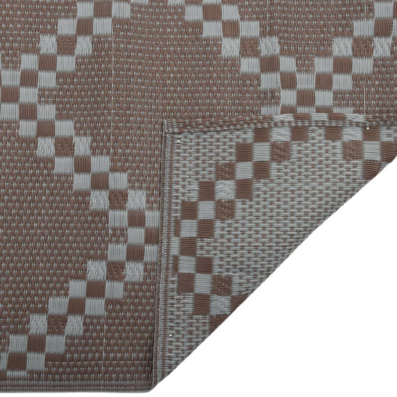 Dywan zewnętrzny, brązowy, 80x250 cm, PP