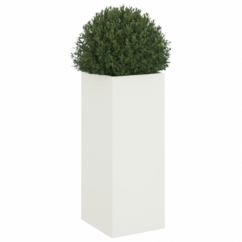 Donica, biała, 32x29x75 cm, stal