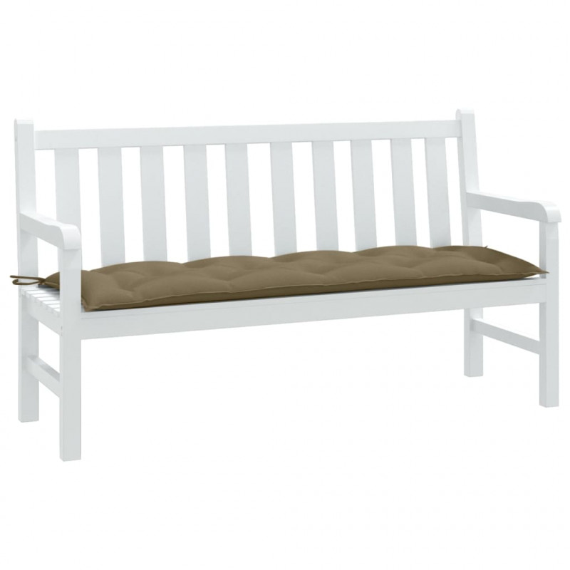 Poduszka na ławkę ogrodową, melanż taupe, 150x50x7 cm