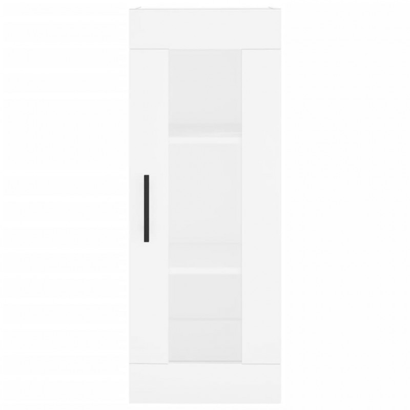 Wysoka szafka, biała, 34,5x34x180 cm, materiał drewnopochodny