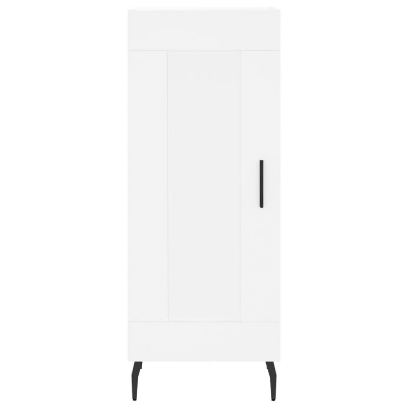 Wysoka szafka, biała, 34,5x34x180 cm, materiał drewnopochodny