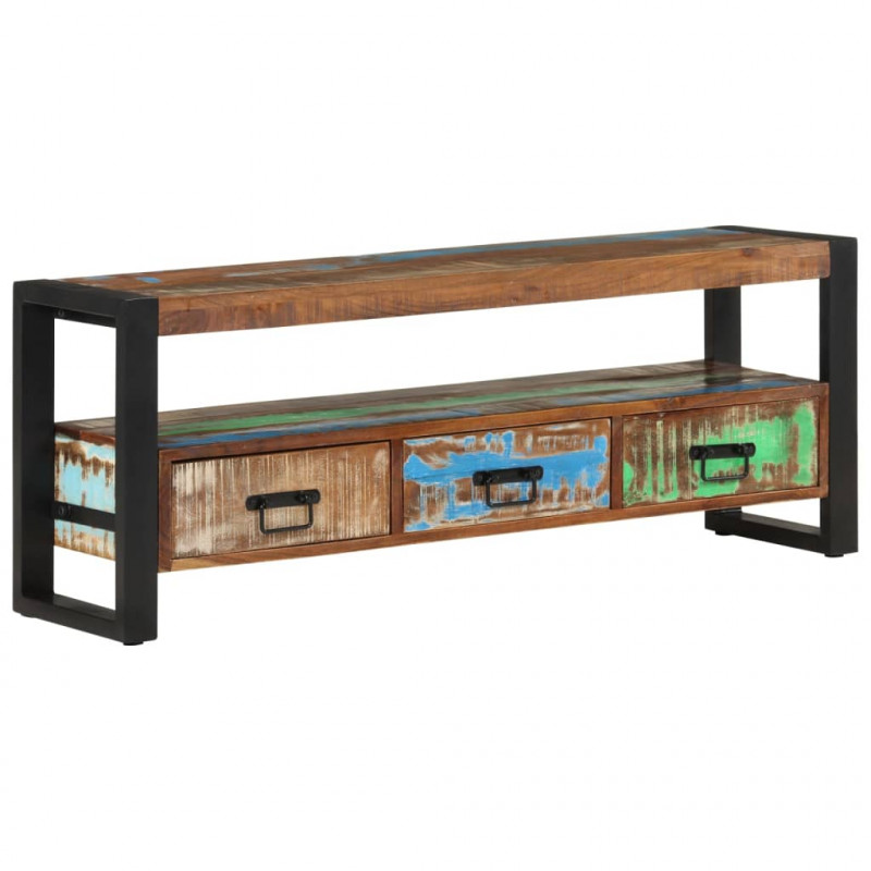 Szafka pod TV, 120x30x45 cm, lite drewno z odzysku