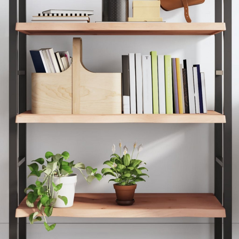 Półka, 100x40x(2-4) cm, surowe lite drewno dębowe
