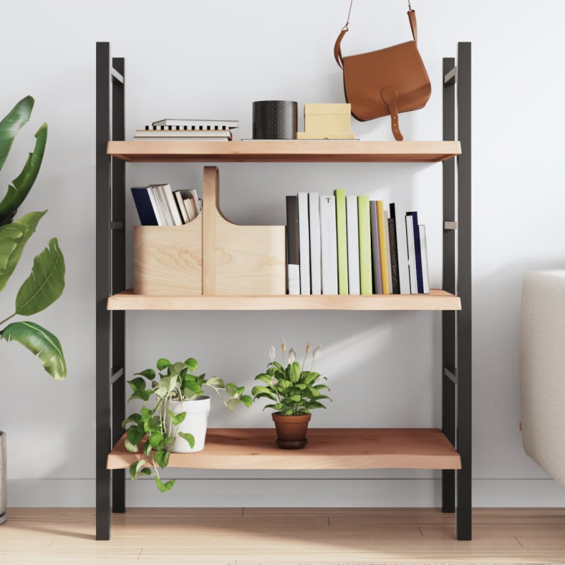 Półka, 100x40x(2-4) cm, surowe lite drewno dębowe