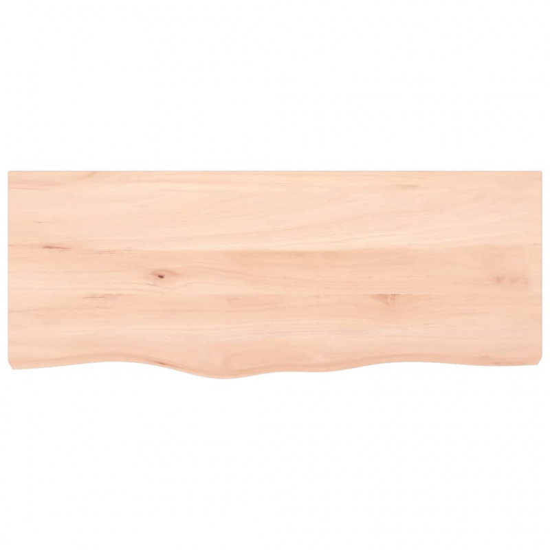 Półka, 100x40x(2-4) cm, surowe lite drewno dębowe