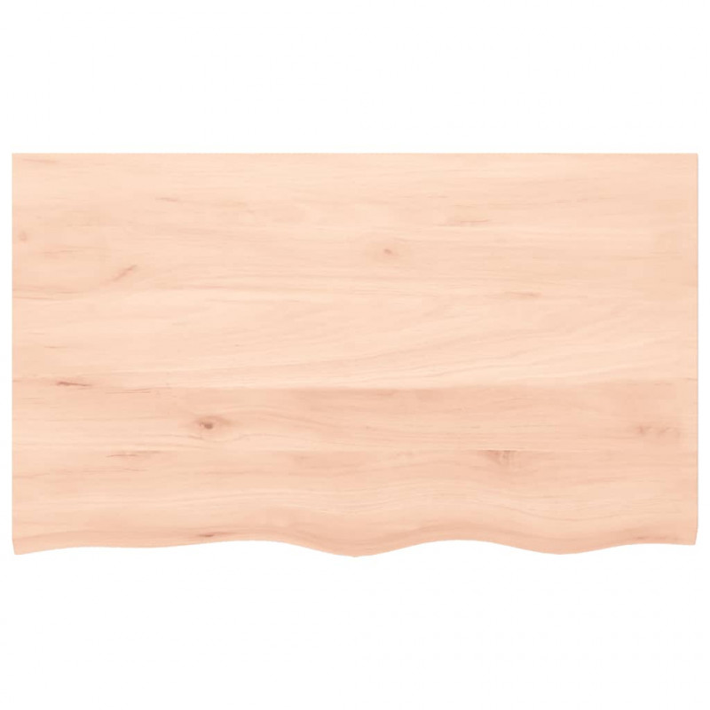 Półka, 100x60x(2-4) cm, surowe lite drewno dębowe