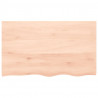 Półka, 100x60x(2-4) cm, surowe lite drewno dębowe