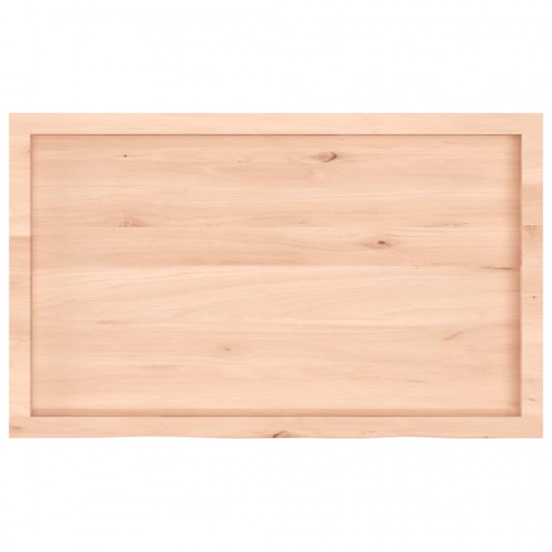 Półka, 100x60x(2-4) cm, surowe lite drewno dębowe