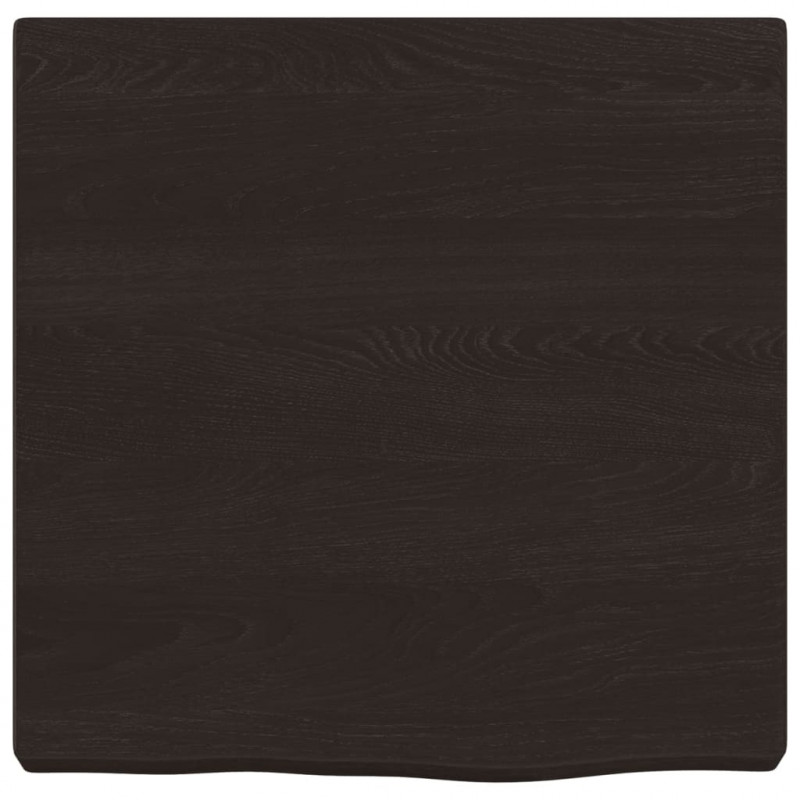 Półka, ciemnobrązowa, 40x40x(2-4) cm, wykończone drewno dębowe