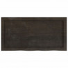 Półka, ciemnobrązowa, 80x40x(2-4) cm, wykończone drewno dębowe