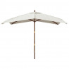 Parasol ogrodowy na drewnianym słupku, piaskowy, 300x300x273 cm