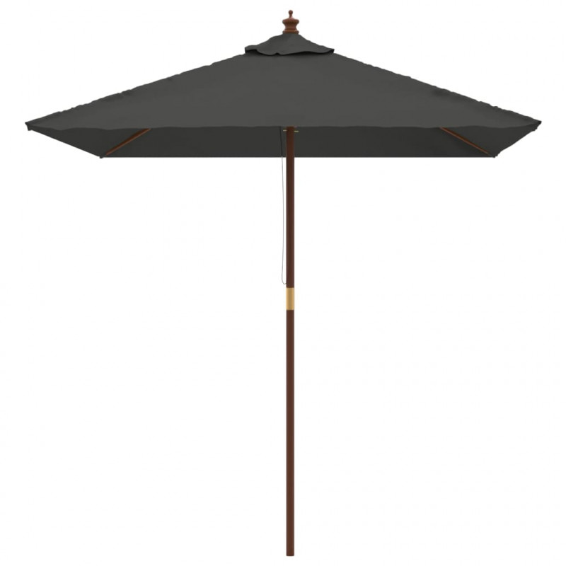 Parasol ogrodowy na drewnianym słupku, antracyt, 198x198x231 cm