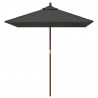 Parasol ogrodowy na drewnianym słupku, antracyt, 198x198x231 cm