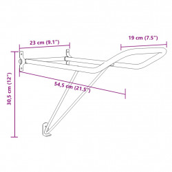 Składany wieszak na siodło, czarny, żelazny