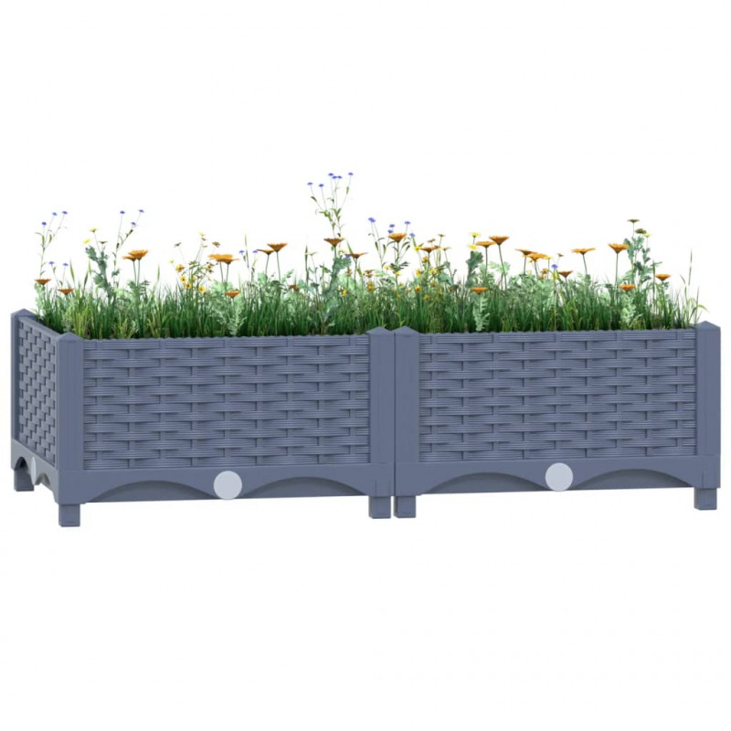 Donica do podniesionej rabaty, 80x40x23 cm, polipropylen