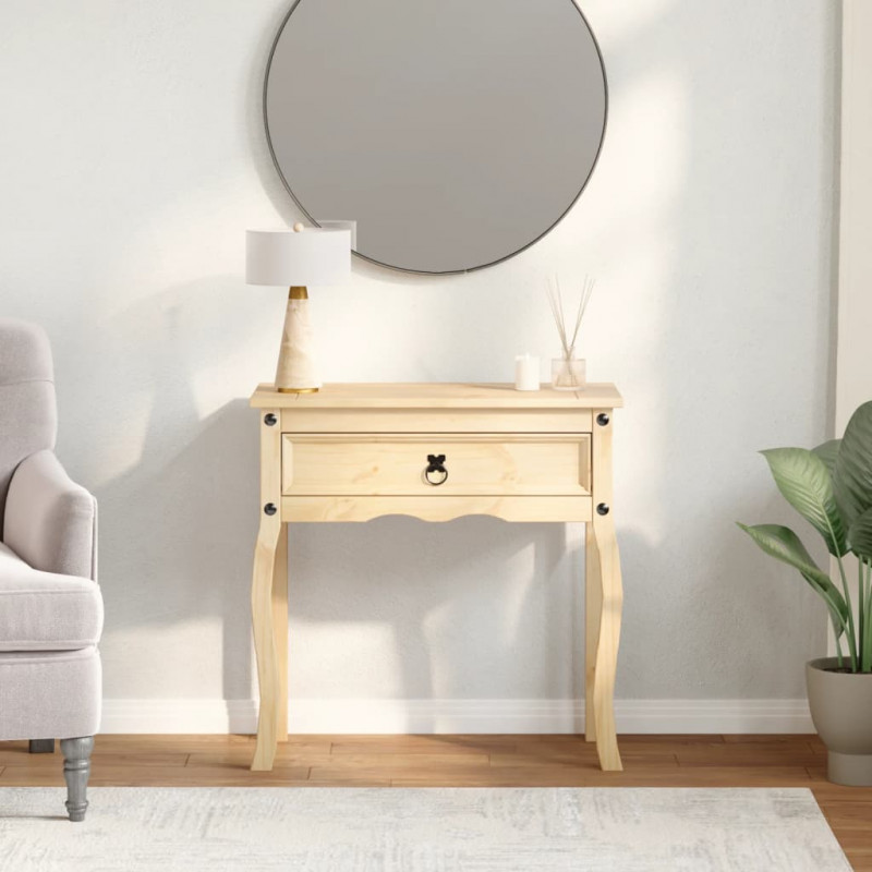 Stolik konsolowy Corona, 73x35x73 cm, lite drewno sosnowe