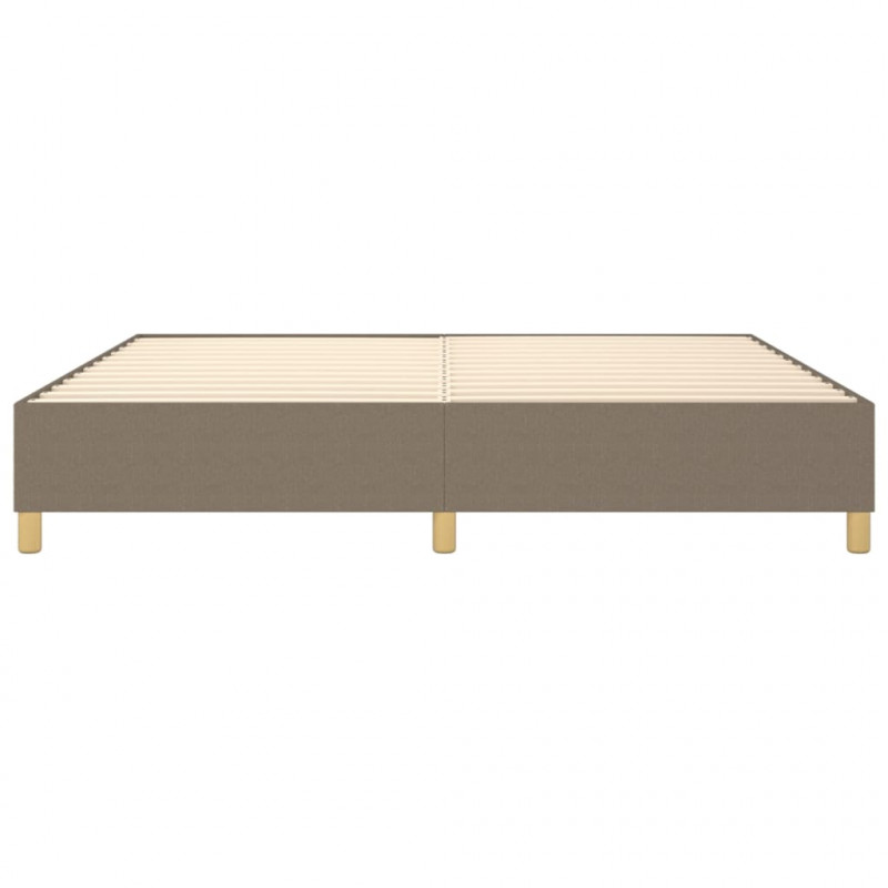 Rama łóżka bez materaca, taupe, 200x200 cm, obita tkaniną