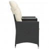Rozkładana sofa ogrodowa dla 2 os., ze stolikiem, czarna