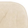 Obrotowe krzesła stołowe, 2 szt., kremowe, aksamitne