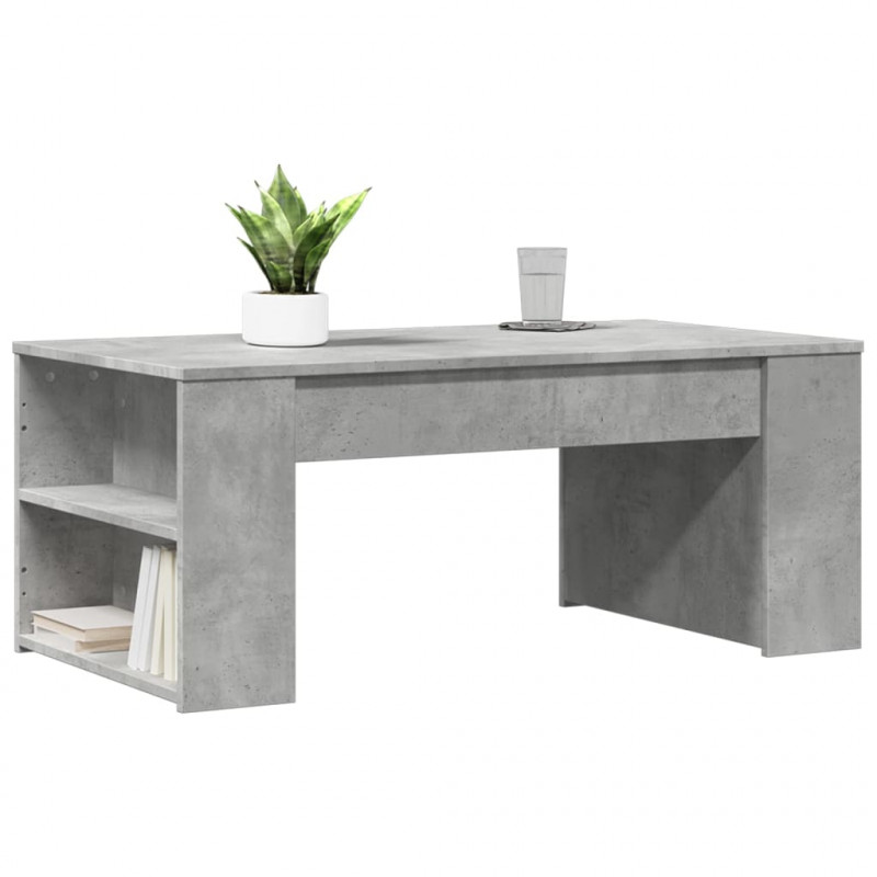 Stolik kawowy, szarość betonu, 102x55x42 cm