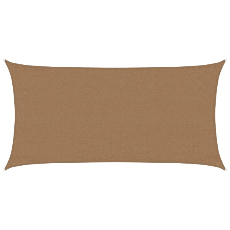 Żagiel przeciwsłoneczny, 160 g/m², kolor taupe, 3x6 m, HDPE