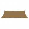 Żagiel przeciwsłoneczny, 160 g/m², kolor taupe, 3x6 m, HDPE