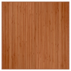 Dywan kwadratowy, brązowy, 100x100 cm, bambusowy
