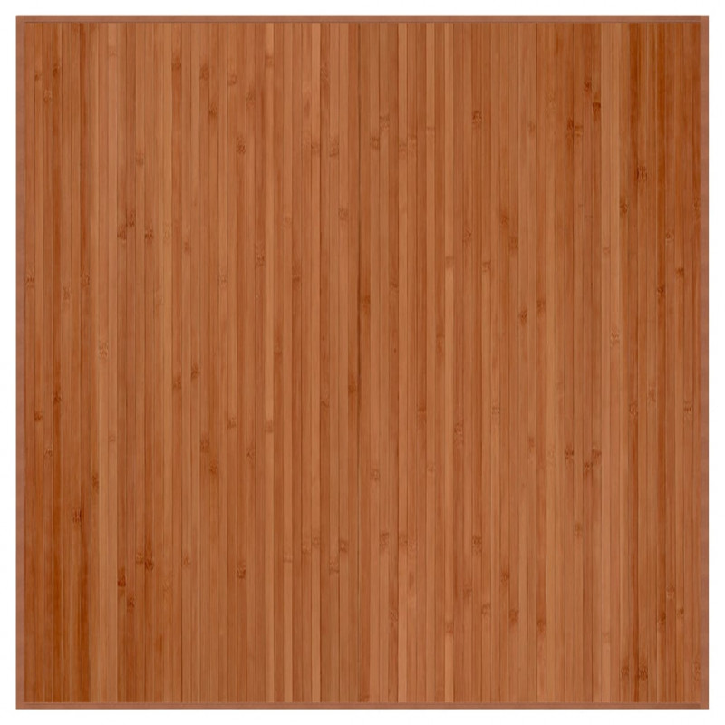 Dywan kwadratowy, brązowy, 100x100 cm, bambusowy