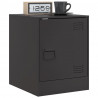 Szafki nocne, 2 szt., czarne, 34,5x39x44 cm, stal