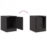 Szafki nocne, 2 szt., czarne, 34,5x39x44 cm, stal