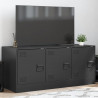 Szafka pod telewizor, czarna, 99x39x44 cm, stalowa