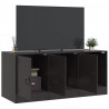 Szafka pod telewizor, czarna, 99x39x44 cm, stalowa