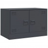 Szafki pod telewizor, 2 szt., antracytowe, 67x39x44 cm, stalowe