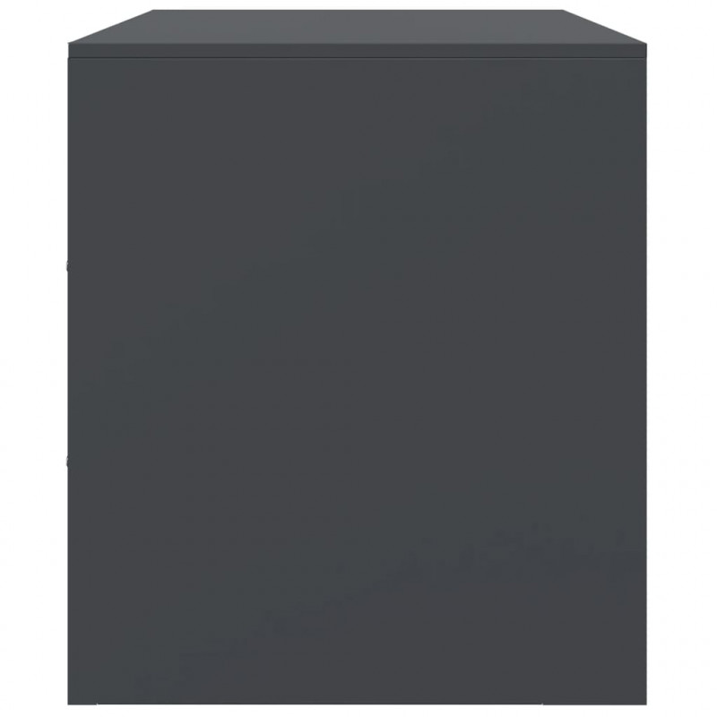 Szafki pod telewizor, 2 szt., antracytowe, 67x39x44 cm, stalowe