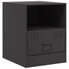 Szafki nocne, 2 szt., czarne, 34,5x39x44 cm, stal