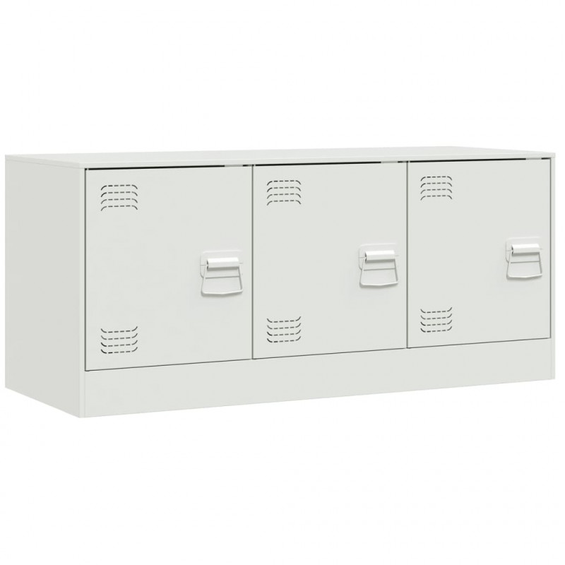 Szafka pod telewizor, biała, 99x39x44 cm, stalowa