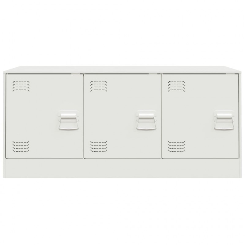 Szafka pod telewizor, biała, 99x39x44 cm, stalowa