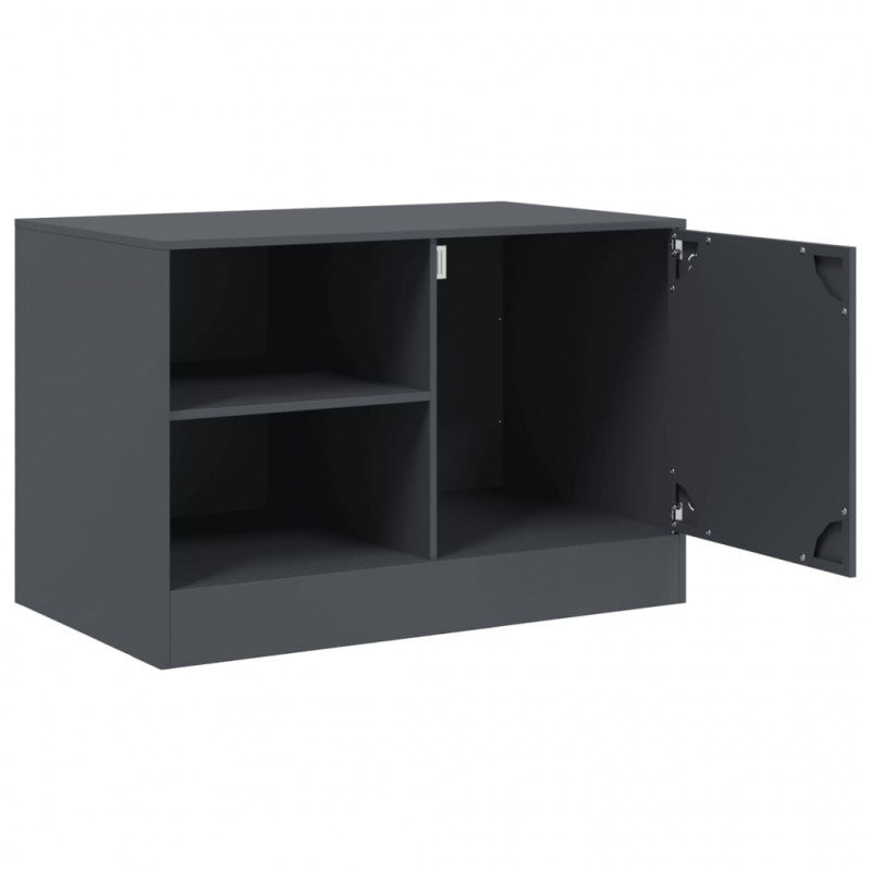 Szafka pod telewizor, antracytowa, 67x39x44 cm, stalowa