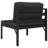 3-os. sofa ogrodowa z poduszkami, aluminium, antracytowa