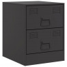 Szafki nocne, 2 szt., czarne, 34,5x39x44 cm, stal