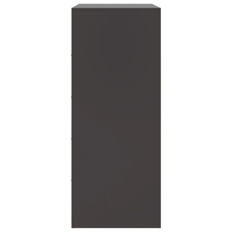 Szafka, czarna, 67x39x95 cm, stal