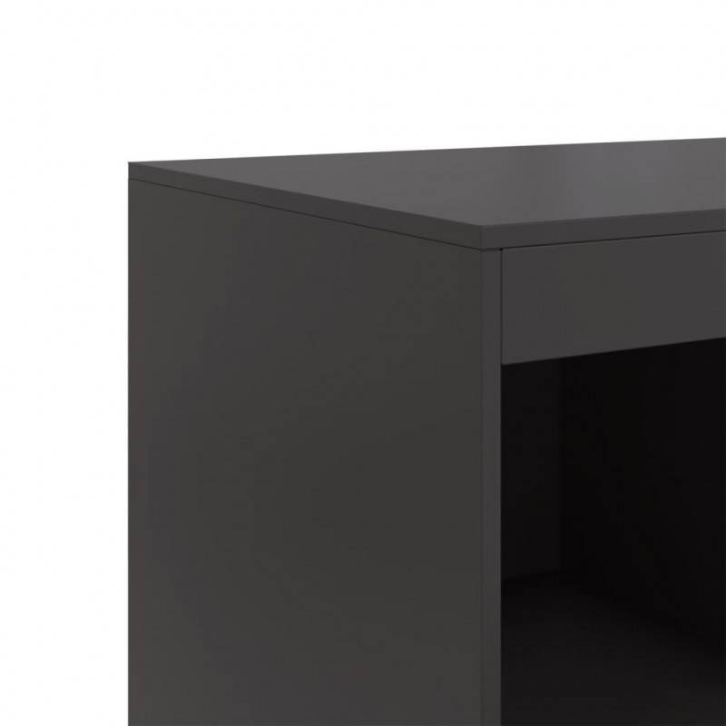 Szafka, czarna, 67x39x95 cm, stal